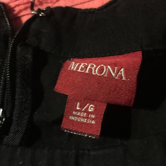 Merona - little black dress - leopard belt - L - Picture 7 of 8